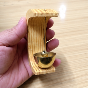 Campana de Meditación de Madera Hecha a Mano, Campana de Latón para Mindfulness, Campana Zen de Escritorio, Decoración de Yoga, Terapia de Sonido Relajante, Ecológica - Product Image 1