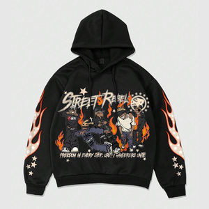 Sudadera con capucha oversize de moda para hombre, ropa con logo personalizado, sudaderas transpirables para hombre, de manga larga, estilo casual, con serigrafía. - Product Image 1