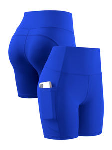 Shorts de yoga taille haute super tendance avec effet froncé aux fesses et poche, ultra-extensibles, pour le fitness, la gym, l'entraînement et les activités sportives - Product Image 4