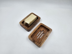 Handmade Wooden Soap Dish | Eco-Friendly Self Draining Soap Holder | Natural Wood Bathroom <b>Accessory</b> | OEM Wholesale - Product Image 4