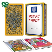 Cartas de Tarot de Gran Tamaño Personalizables con Acabado Liso en Papel Negro Real de Alta Calidad, 78 Cartas con Barniz a Base de Agua