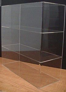 Vitrine de pâtisserie en acrylique écologique personnalisée avec base en verre pour les pâtisseries - Product Image 3