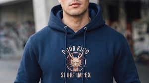 Sweat à capuche personnalisé en polyester/coton mélangé, poids lourd (350g), pour hommes - Style streetwear, service OEM/ODM - Product Image 3