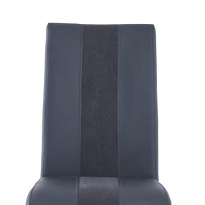 Ensemble de 4 chaises de salle à manger en tissu noir ALTIS - Product Image 4