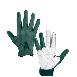 Full Finger American Football Gloves <b>Orange</b> White Polyester Non-Slip Quick Drying Breathable Hook and Loop Closure Men Summer - Product Image 6