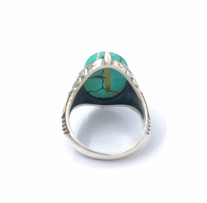 Anillo de Turquesa Azul, Plata de Ley 925, Hecho a Mano, Joyería de Piedras Preciosas a Precio Accesible, Colección JAIPUR SILVER - Product Image 4