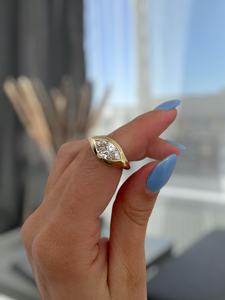 Gorgeous Marquise Cut Diamond Bezel Set Ring Womens 1.5CT Lab Grown 18K Solid Gold Engagement Party Surprise Gift For <b>Girlfriend</b> - Product Image 1