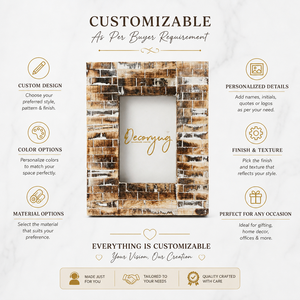 Handmade Strong High Quality <b>Wooden</b> <b>Photo</b> <b>Frame</b> with Mosaic Brick Design for Boutique and Home Decor Wholesale - Product Image 4