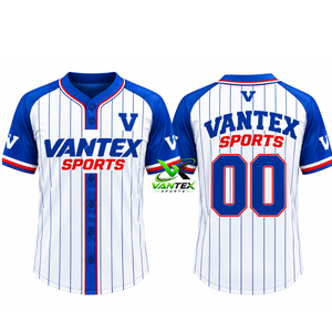 Servicio OEM de Vantex Sports, Jersey de Béisbol Personalizado para Hombre Adulto, Sublimación con Impresión Digital, Poliéster, Patrón Negro y Dorado, Manga Corta - Product Image 1