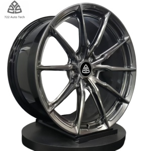 722Auto T6 Monoblock 20x9 <span class=keywords><strong>10</strong></span> radios cóncavos profundos negro brillante 5x112 JWL para Mercedes S63 AMG - Product Image 2