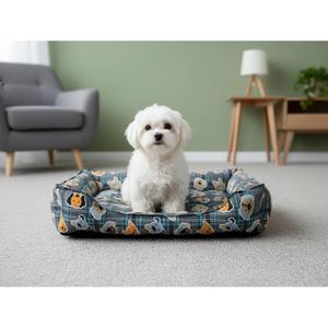 Cama para Perro Yommy Puppy Design, Lona Semirresistente al Agua, Tamaños M 64x48x18 cm, L 76x63x21 cm, XL 100x78x23 cm - Product Image 5