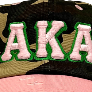 AKA <b>Camo</b> Pink Hat Pink Brim Embroidered Letter Camouflage Baseball <b>Cap</b> Adjustable Cotton Headwear Casual Fashion Streetwear Hat - Product Image 6