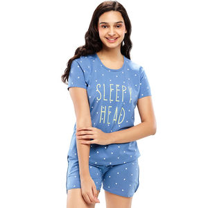 Compre Ahora el Mejor Conjunto de Dos Piezas para Mujer en Tela de Primera Calidad, Top Estampado Holgado y Pantalones Cortos, Conjunto de Dos Piezas a Juego para Yoga y Ropa Urbana - Product Image 1