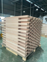 Balustre en bois de peuplier blanc apprêté, design moderne pour escalier, composant en bois massif pour décoration intérieure