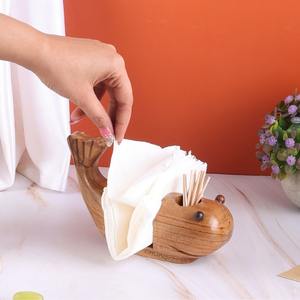 Porte-serviettes en bois artisanal de luxe, support à mouchoirs écologique pour table à manger et usage en café - Product Image 1