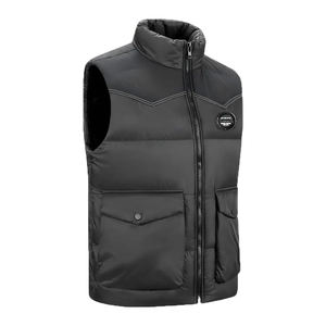 Chaleco acolchado de invierno para hombre, de alta calidad, sin mangas, con capucha, relleno de plumón, precio al por mayor. - Product Image 1