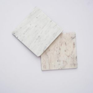 White <b>Marble</b> Plain <b>Coaster</b> Set of 4 for Tea Coffee Handmade <b>Marble</b> <b>Coaster</b> for Hot and Cold Drinks <b>Coaster</b> for Dining Table - Product Image 2