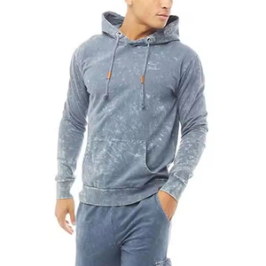 Hiver Hot Spring Tenue Urbaine Moderne pour Hommes : Sweats à Capuche en Polaire Délavé à l'Acide, Texture Confortable, Coupe Ajustée, Coutures Durables, Apparence Élégante - Product Image 4