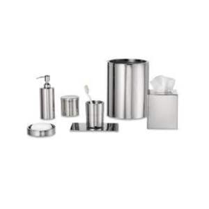 Juego de Accesorios de Baño de Metal de Lujo para el Hogar: Dispensador de Jabón, Portacepillos de Dientes, Jabonera y Cubo de Basura - Product Image 1