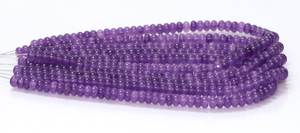 Nuevas cuentas de amatista morada de cuarzo liso en forma de rondel de 8 mm, cuentas de piedra de cuarzo morada para la fabricación de joyería al por mayor. - Product Image 4