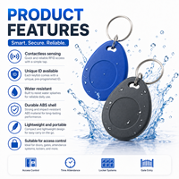 Harga Bagus 1K 13.56Mhz Rfid IC LF Proximity Keychains Tahan Air ABS RFID Key Fobs untuk Keamanan Gedung RFID Smart Keychain