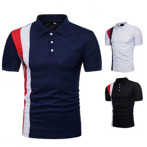 Men's Fashion Color Block <b>Polo</b> <b>Shirt</b> Short Sleeve Breathable Quick Dry Workwear Apparel - Product Image 2