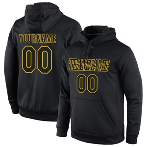 Custom Wholesale Stitched <b>Black</b> Old Gold Football Pullover Sweatshirt Hoodie Embroidery <b>Fleece</b> Team Training Apparel - Product Image 1