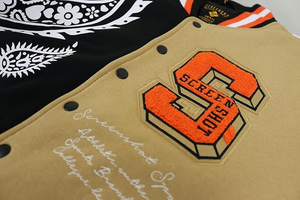 Veste universitaire de haute qualité pour hommes, corps en laine, manches en cuir véritable, vêtement d'hiver élégant et stylé. - Product Image 4