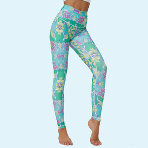 <b>Women</b> Yoga Sets High Quality Spandex/Nylon Solid Fabric High Elastic Waist Breathable Full Length Yoga <b>Leggings</b> Pants for - Product Image 2