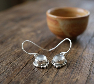 Pendientes colgantes de cristal blanco natural, plata de ley 925, chapados en oro rosa y oro amarillo, joyería boho hecha a mano para regalo de Navidad - Product Image 1