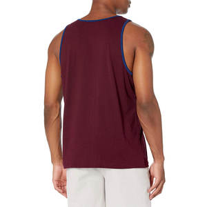 Débardeur côtelé blanc 100 % personnalisé pour homme, coupe ajustée, col ras du cou, en coton, avec impression de logo sur mesure, vente en gros - Product Image 3