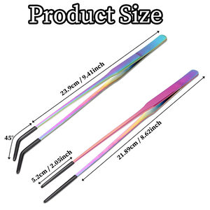 Pince à nourrir extra longue en acier inoxydable pour reptiles, avec revêtement couleur titane, pour dragons barbus et aquariums – Outil d'alimentation - Product Image 6