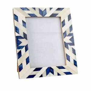 Cadre photo carré en bois avec incrustation osseuse, le plus vendu, pour accessoires de décoration - Product Image 2