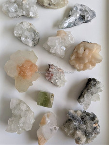 คริสตัลอะโพฟิลไลต์ธรรมชาติแบบดิบขายส่งยอดนิยม กลุ่มจีโอดอินเดียนเซโอไลต์ อัญมณีคุณภาพเยี่ยมสำหรับบำบัดรักษาและเสริมฮวงจุ้ย - Product Image 3