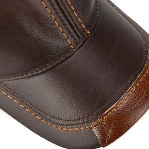 New Custom Design High Quality Custom Logo Made Leather <b>Cap</b> Wholesale Price Fashion Wear Leather <b>Caps</b> For Unisex - Product Image 6
