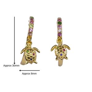 Joyería de Plata de Ley 925 Chapada en Oro para Bodas, Juego de Aretes con Múltiples Piedras Preciosas de Turmalina para Mujer - Product Image 1