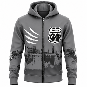 เสื้อแจ็คเก็ตผู้ชายคุณภาพพรีเมียมสำหรับฤดูใบไม้ร่วง แบบซิป 100% ผ้าฝ้าย ทรงโอเวอร์ไซส์ กันน้ำ ระบายอากาศได้ดี ลายพิมพ์ - Product Image 3