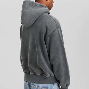 Sweat-shirts et sweats à capuche surdimensionnés en coton 100% pour l'hiver, brodés, épais, avec logo personnalisé pour hommes - Product Image 3