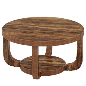 Tavolino da Centro Circolare con Spazio di Archiviazione, Utilizzabile come Tavolino da Caffè o da Divano - Product Image 5