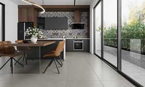 คอลเลคชั่นกระเบื้องพอร์ซเลนแบบด้านเคลือบ600x600สำหรับปูพื้นกระเบื้องซีเมนต์สีเทาจากโรงงานเวียดนาม - Product Image 2