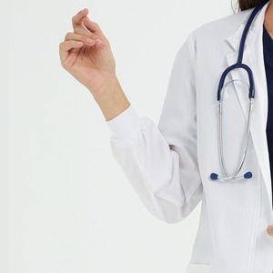 Unisex Comfortable Hospital Lab <b>Coat</b> Full Zipper Canvas Fabric <b>Doctor</b> Uniform Medical Scrub Jacket Needle Detection Seamless - Product Image 4