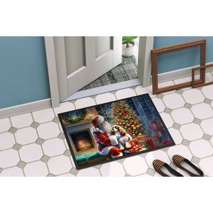 New Cavalier Spaniel Santa Claus Doormat Non-Slip <b>Indoor</b> Outdoor 18H X 27W Rugs for Entryway Washable Low Pile Front <b>Door</b> <b>Mat</b> - Product Image 4