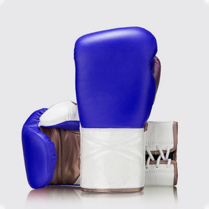 Gants de boxe à lacets de qualité compétition pour hommes et femmes, gants professionnels pour combattants avec coutures renforcées et fermeture de pouce. - Product Image 1