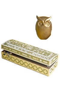 Boîte à bijoux incrustée de nacre de qualité supérieure avec accents en os Rangement décoratif fait à la main pour bagues, bracelets et accessoires - Product Image 5