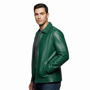 Mens High Quality Sheep Skin <b>Waterproof</b> Eco Friendly Fashion <b>Jacket</b> OEM Custom Factory Supplier Wholesale <b>Warm</b> Leather <b>Jacket</b> - Product Image 2