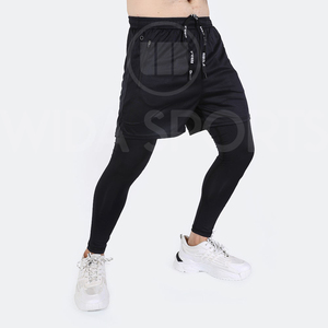 Pantalones Cortos Deportivos para Hombre al por Mayor, con Capa Interior de Compresión, Transpirables, de Secado Rápido, Ropa Deportiva - Product Image 2