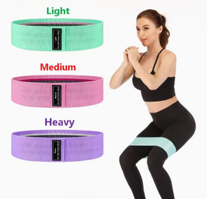 Ensemble de bandes de résistance en tissu antidérapant – Bandes de hanche personnalisables avec logo pour femmes, idéales pour la gym, le yoga et les exercices des fessiers (Vente directe usine) - Product Image 1