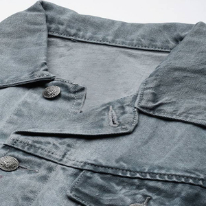 Veste en jean pour homme, imprimé intégral, 100% lavable, design basique, collection hiver, effet usé - Product Image 4