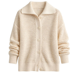 Cárdigan para Mujer, Tejido Suave, Manga Larga, Cálido, Ligero, Informal, Cómodo, Elegante - Product Image 1