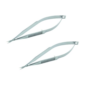 Tijeras Curvas para Cirugía de Pterigio y Corte de Tejido Ocular, Instrumentos Microquirúrgicos Reutilizables - Product Image 2